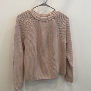 Jenni Kayne Classic Crewneck Ribbed Cotton Knit Sweater